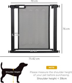 PawHut Poarta de Siguranta Reglabila 76–103 cm pentru Usi/Scari – Negru | Aosom Romania