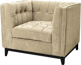 Fotoliu confortabil si elegant, tapiterie din catifea ALDGATE bej 110193 HZ