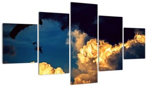 Tablou cu parașutiști în ceruri (125x70 cm), în 40 de alte dimensiuni noi