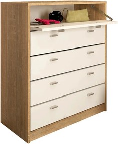 Pantofar VIVAT NEW TYP 4, alb/stejar sonoma, PAL melaminat, 74x35x85 c