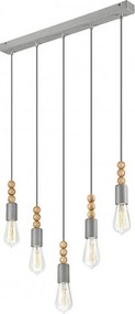 Candelabru pe cablu SIMON 5xE27/60W/230V gri
