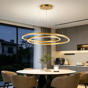 Brilagi-LED Candelabru LED cu reglare a intensității luminii pe cablu TWISTER LED/105W/230V 3000-6000K auriu + telecomandă