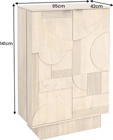 Bufet, Bar cu model optic 3D, Lemn, ART DECO 140cm