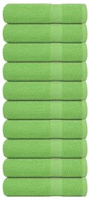 vidaXL Prosoape de baie 10buc Verde mere 100x150cm 360g/m² 100% bumbac