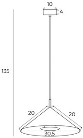 Pendul LED suspendate VULCANO I