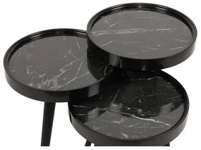 SET 3x măsuță laterală CALL neagră