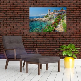 Tablou - Sat pitoresc de coastă (90x60 cm)
