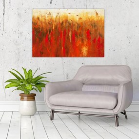 Tablou cu abstracție pictată (90x60 cm)