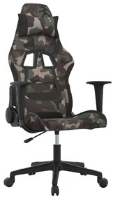 Scaun de jocuri, camuflaj si negru, textil