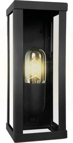 Aplica de perete exterior din otel negru Lantern