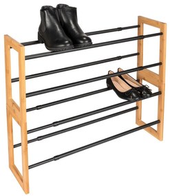 Pantofar negru/în culoare naturală telescopic din metal Ecori – Wenko