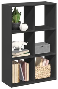vidaXL Bibliotecă/separator cameră negru 69,5x29x103,5 cm lemn