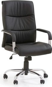 Scaun de birou HAMILTON, negru, piele ecologica, 60x70x102/111 cm