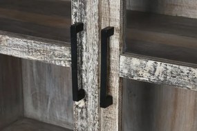 Vitrina, natur, din lemn reciclat, Willow
