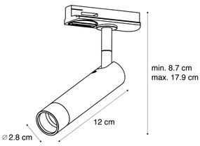 Spot modern bej cu alb pentru sistem de șină monofazat - Iconic Ivy