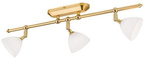 Lustra cu 3 spoturi design modern OPALDESIGN, auriu mat
