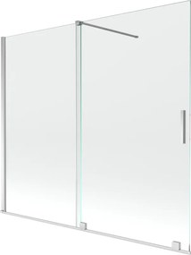 Mexen Velar paravan de cadă cu 2 aripi glisante 180 x 150 cm, transparent, crom - 896-180-000-01-01