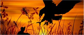 Tablou cu silueta prădătorului (120x50 cm)
