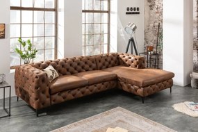Coltar design Chesterfield, Microfibra, Maro Antic, MODERN BAROCK