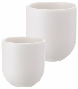 SET 2 PAHARE CAFEA NOVUM ALB MAT (1 PAHAR 150ML, 1 PAHAR 75ML)