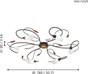 EGLO 90697 - Lustra GERBERA1 6xG9/40W