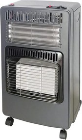Soba de încălzire pe gaz și electricitate Elite EGERH-1219, 4200 W, 30 mbar, 3 trepte, Plăci cu infraroșu, G30/G31, Analizor, Protecție la lipsa flăcării, Argintiu