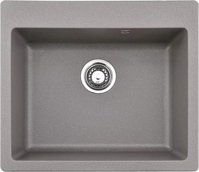 Chiuveta compozit Inter Ceramic finisaj granit gri 57x50 cm