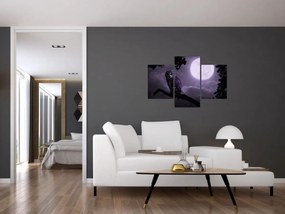 Tablou - Bufniță de noapte, violet (90x60 cm)