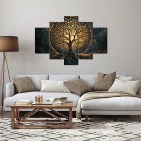 Tablou – Arbore cu aură aurie (150x105 cm)