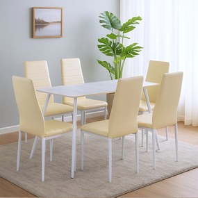 Jenna 6+1 set de sufragerie bej