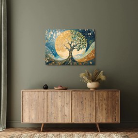 Tablou pe sticlă – Arborele vieții în lună (70x50 cm)