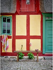 Bancă de grădină în culoare naturală din lemn masiv Brosse – Bloomingville