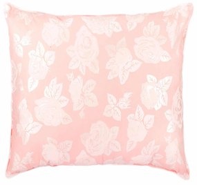 Perna , 70x70 cm, umplutura pene 90%, puf 10%, bumbac 100%, model floral roz