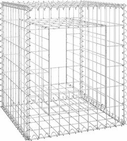 vidaXL Stâlp coș gabion, 50x50x60 cm, fier