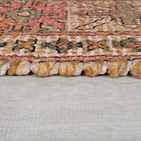 Covor roz/teracotă țesut manual din amestec de iută 80x150 cm Lana Jute – Flair Rugs