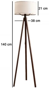 Lampă de podea AYD 1xE27/40W/230V maro/albă