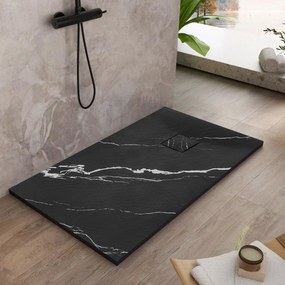 Cadita de dus Magnum Carrara neagra 80x100