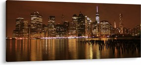 Tablou orașului nocturn (120x50 cm)