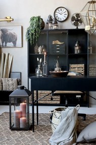 Vitrina din metal cu 3 usi si 3 rafturi, stil industrial