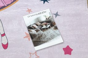 BAMBINO 48060 covor lavabil Prințesă, stele pentru copii anti-alunecare - roz