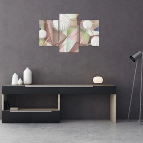 Tablou - 3D abstract culori pastel (90x60 cm)