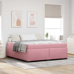 vidaXL Cadru de pat Altele Roz 180 x 200 cm Catifea