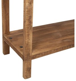 Etajeră rustică cu 3 rafturi, din lemn de mango &amp; acacia, Campagne, 90x35xH100 cm