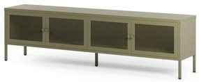 Comodă TV verde din metal 160x50x35 cm Fayna – Marckeric