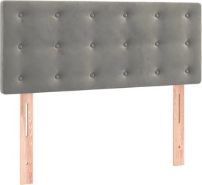 vidaXL Tăblie de pat, gri deschis, 80x5x78/88 cm, catifea