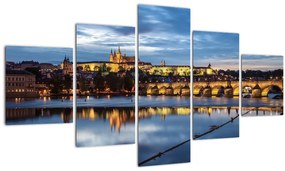 Tablou cu palatul din Praga și podul lui Carol (125x70 cm), în 40 de alte dimensiuni noi