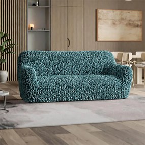 Huse bielastice VELVET petrol fotoliu triplu (l. 170 - 220 cm)