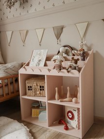 Biblioteca pentru copii BOOK NOOK SUNSET 71x76 cm, roz