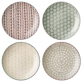 Set de 4 farfurii din gresie ceramică Bloomingville Karine, ø 25 cm