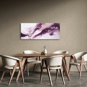 Tablou - Artă fluidă violet (120x50 cm)
